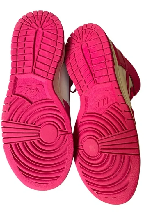 Nike Women’s High-Top Sneakers in Hot Pink and White DD1869-110 size7.5 - Picture 3 of 5
